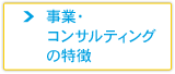 事業・コンサルティングの特徴